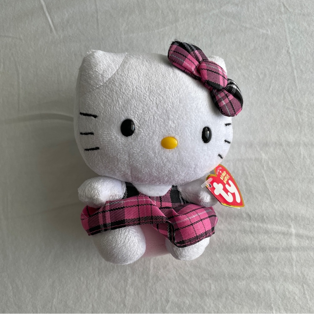 Hello Kitty Pink Tartan TY Plush